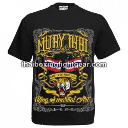 Born To Be Muay Thai Boxing T-shirt "Tiger Flag"