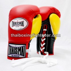 THAISMAI BG121 Muay Thai Boxing Gloves Leather Red Black Yellow White | Gloves