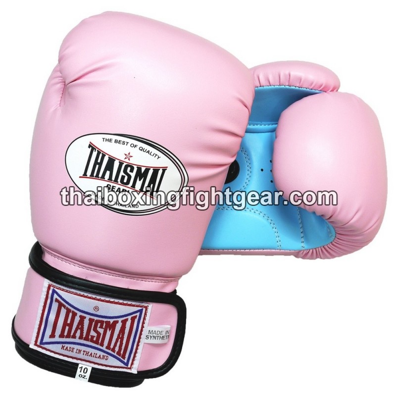 Muay Thai Boxing  Kids Gloves Thaismai BG124 Synthetic Light Pink Light Blue
