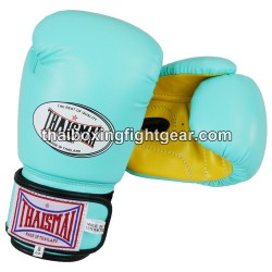 Muay Thai Boxing  Kids Gloves Thaismai BG124 Synthetic Mint Green Yellow
