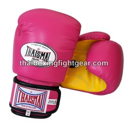 Muay Thai Boxing  Kids Gloves Thaismai BG124 Synthetic Pink Yellow