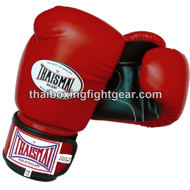 Muay Thai Boxing  Kids Gloves Thaismai BG124 Synthetic Red Black
