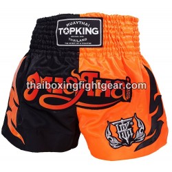 Top King Muay Thai Boxing Shorts TKTBS-250 Black Orange