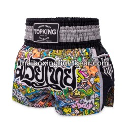 Top King Muay Thai Boxing Shorts TKTBS-263 Black