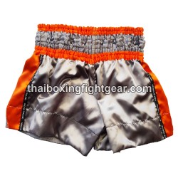 lumpini-boxing Muay Thai short-gray-orange | Muay Thai Shorts