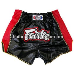Fairtex Thaiboxing shorts BS 301 Black Red | Shorts