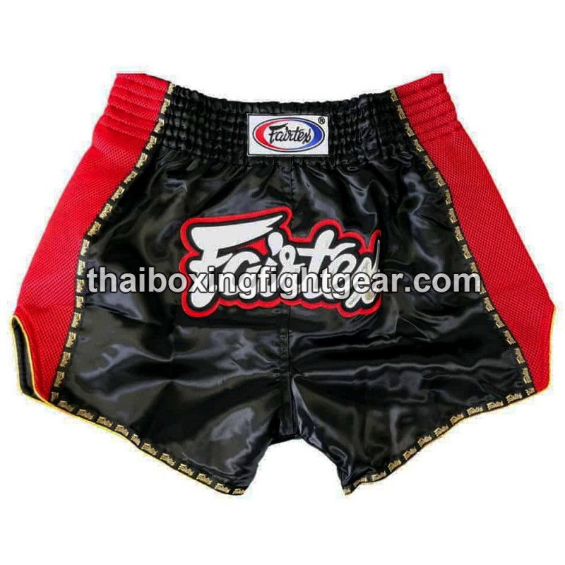 Fairtex Thaiboxing shorts BS 301 Black Red | Shorts