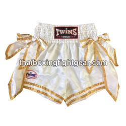 Twins Muay Thai Boxing Shorts Bow-knot White | Ladies
