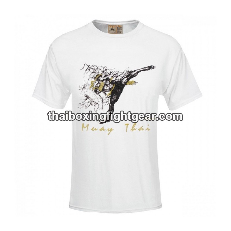 Human Fight T-shirt "HIGH KICK" White | T-shirts