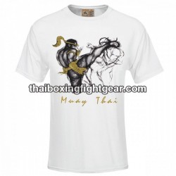 Human Fight T-shirt "HIGH KICK 2" White