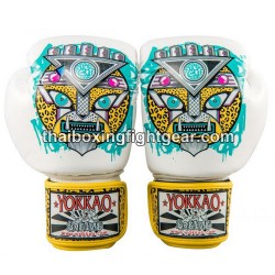 Yokkao Muay Thai Boxing Gloves APEX Leopard White | Muay Thai Gloves
