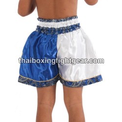 Thai Boxing  Muay Thai Kids Shorts Blue White | Kids