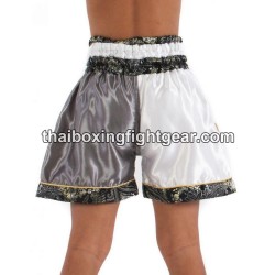 Thai Boxing  Muay Thai Kids Shorts Grey White | Kids