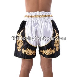 Thai Boxing  Muay Thai Kids Shorts White Black | Kids