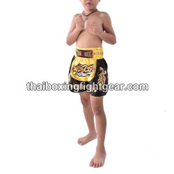 Thai Boxing  Muay Thai Kids Shorts Yellow Black | Kids