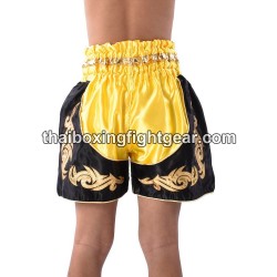 Thai Boxing  Muay Thai Kids Shorts Yellow Black | Kids