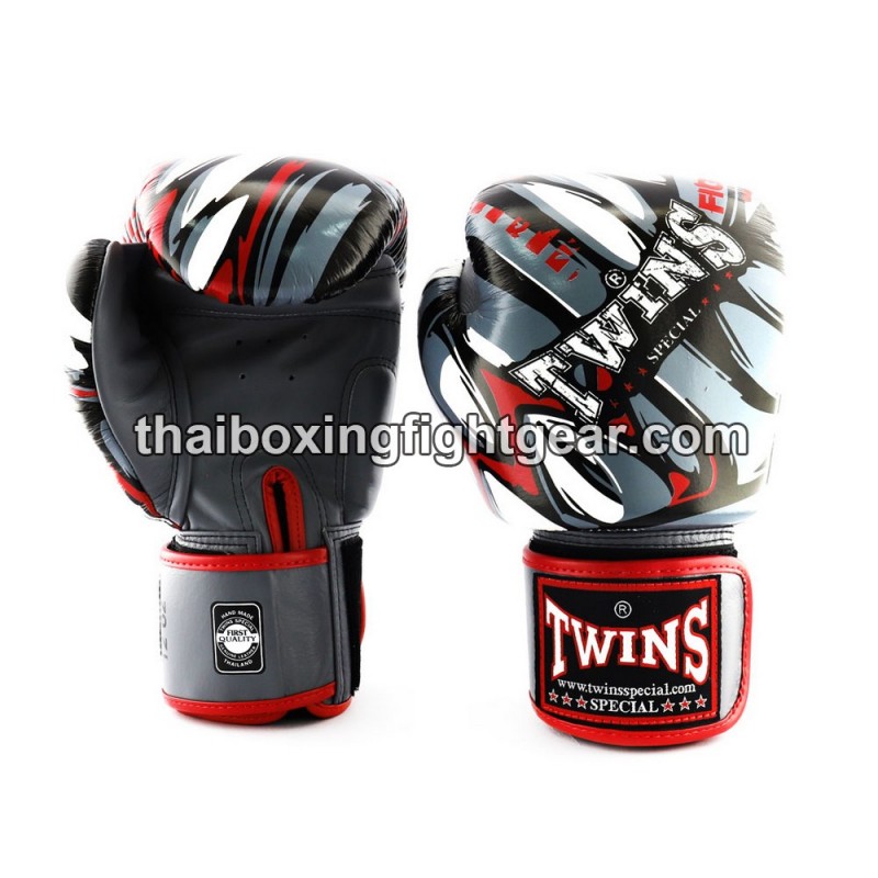 TWINS SPECIAL MUAY THAI BOXING GLOVES FBGVL3-55 DEMON LEATHER KICKBOXING MMA 
