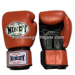 Windy Thaiboxing Gloves BGVH Velcro Orange Black | Gloves