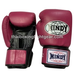 Windy Thaiboxing Gloves Velcro BGVH Pink Black | Gloves