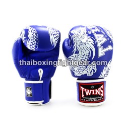 Twins Boxing Gloves Thaiboxing FBGVL3-49 "Dragon" Blue | Gloves