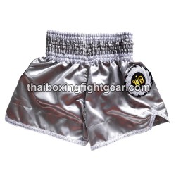 Lumpinee Muay Thai Boxing Shorts Silver | Muay Thai Shorts