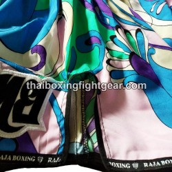 Raja Boxing Muay Thai Boxing Shorts Flower Blue | Muay Thai Shorts