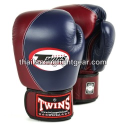 Twins BGVL8  Gloves Thaiboxing "Navy Maroon" | Gloves