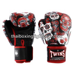 Twins FBGVL3-53 Gloves Muay Thaiboxing Gloves "Skull Red" | Muay Thai Gloves