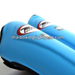 Twins SGL10 Light Blue Double Padded Leather Shin Pads/Guards | Protections