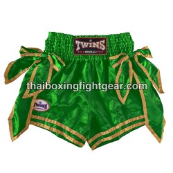 Twins Muay Thai Boxing Shorts Bow-knot "Green" | Shorts