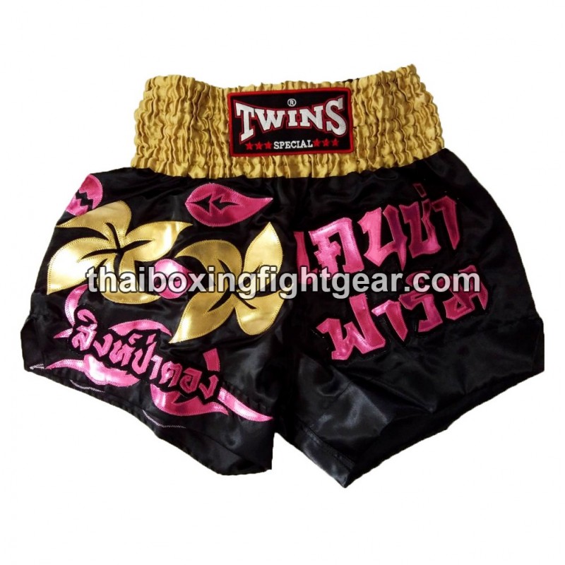 Twins Muay Thai Boxing Shorts Gold Flower | Shorts