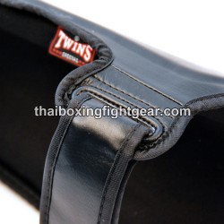 Twins SGL10 Double Padded Leather Shin Pads / Guards "BLACK" | Protections
