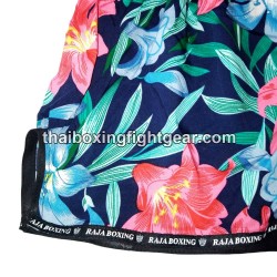 Raja Boxing Muay Thai Boxing Shorts Flower Purple | Muay Thai Shorts