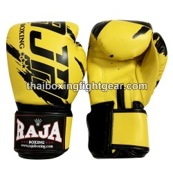 Raja Boxing Muay Thai Boxing Gloves Tattoo Yellow | Gloves