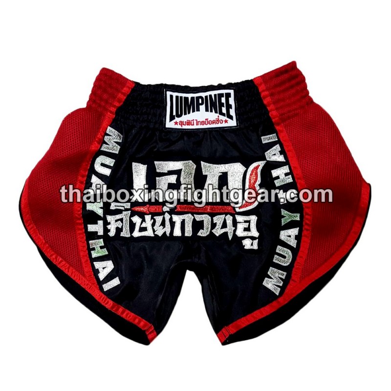 Lumpinee Muay Thai Shorts "Bat Red" | Muay Thai Shorts