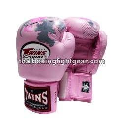 Muay Thai Gloves Twins FBGVL3-13 Boxing Gloves "Flower Pink" | Gloves