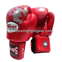 Muay Thai Gloves Twins FBGVL3-13 Boxing Gloves "Flower Red" | Gloves
