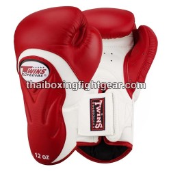 Muay Thai Boxing Gloves Twins BGVL6 White Red | Gloves
