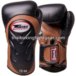 Muay Thai Boxing Gloves Twins BGVL6 Brown Black | Gloves