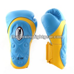 Muay Thai Boxing Gloves Twins BGVL6 Yellow Light blue | Gloves