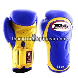 Muay Thai Boxing Gloves Twins BGVL6 Gold Blue | Gloves