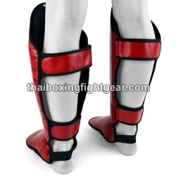 Fairtex SP5 Muay Thai/MMA Competition Shinguards Leather Red | Fairtex