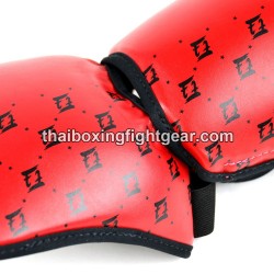 Fairtex SP5 Muay Thai/MMA Competition Shinguards Leather Red | Fairtex