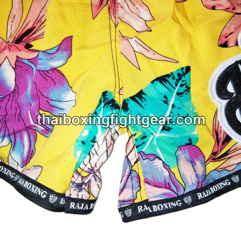 Alstroemeria Tropical Print Pattern Muay Thai Boxing Shorts