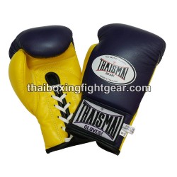 THAISMAI BG121 Muay Thai Boxing Gloves Leather Navy Yellow | Gloves