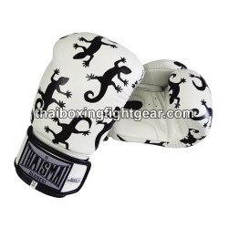 THAISMAI BG124 Muay Thai Boxing Gloves Leather "LIZARD" White | Gloves