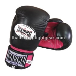 THAISMAI BG124 Muay Thai Boxing Gloves Leather Black Pink | Gloves