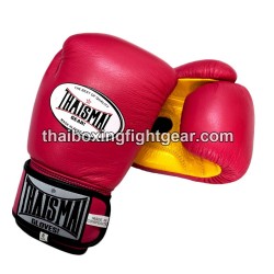THAISMAI BG124 Muay Thai Boxing Gloves Leather Pink Yellwo | Gloves