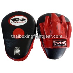 Twins Punch Mitt /Focus Mitt PML10 Leather Black Red Twins - 1