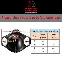 Twins BEPL2  Belly Pad /Belly Protection Leather Red Twins - 5